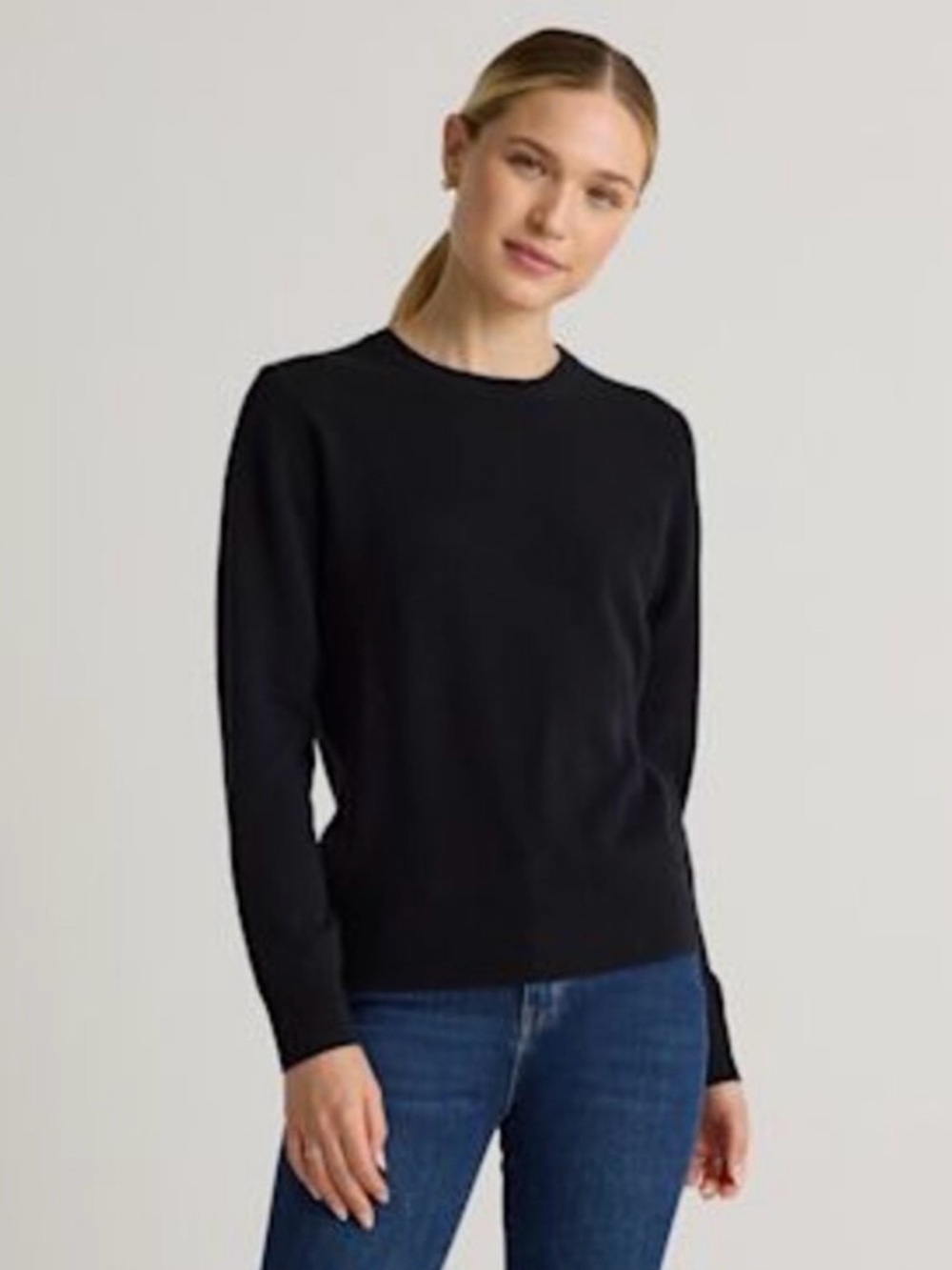 Quince Black Cashmere Sweater